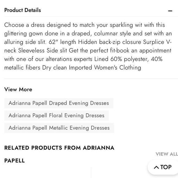 Adrianna Pappel silver gown size 12 NWT - Picture 16 of 16